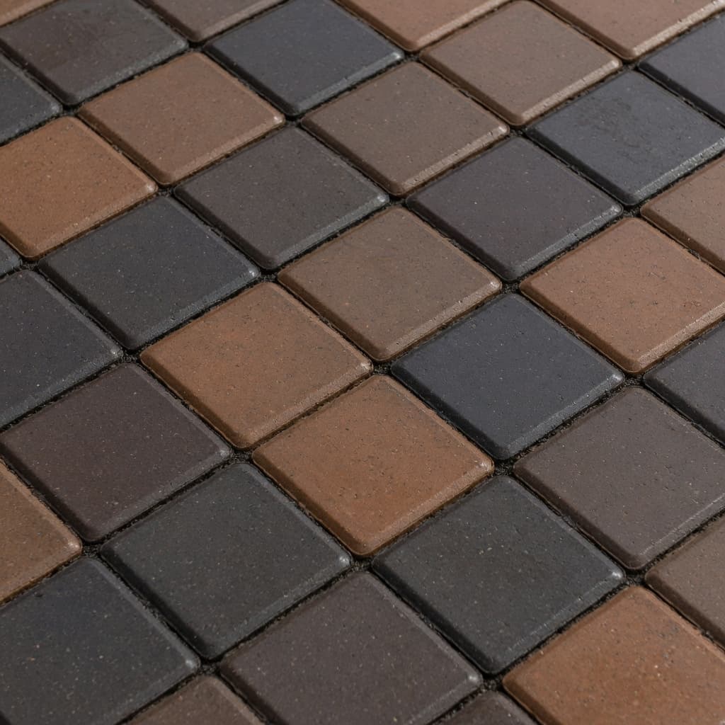 Joints close-up after wet-look sealing — rich multi-tone color and soft sheen